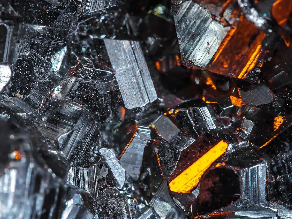 Mineral crystals, close up